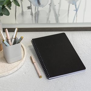 Customizable Leather A5 Hardcover Spiral Daily <b>Planner</b> 100 Sheets Lined Paper Sleek Durable Cover Premium Quality Multiple Gift - Product Image 3