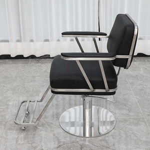 Sillón de Barbería Hidráulico, Silla de Estilismo Giratoria con Reposapiés y Base de Acero Inoxidable - Product Image 5