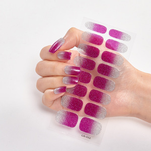 SAIYII Beauty Sticker New Hot Sales Semi Cured Gel Nail Stickers Gel Nail Polish Sticker Wraps