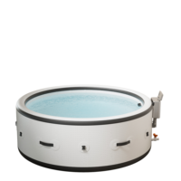 Bain à remous gonflable portatif avec la station thermale de pompe de chauffage électrique pour 4-6 adultes pour l'intérieur de jardin d'arrière-cour