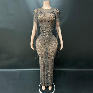 Novance Y2132-C Sites de vente en gros Robes de soirée élégantes de luxe pour galas, tenues à franges pour anniversaires, robes de club sexy et de fantaisie - Product Image 1