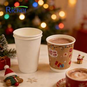 Vasos de Papel Kraft Rígidos Personalizados al por Mayor para Bebidas Calientes y Frías en Restaurantes y Cafeterías - Product Image 2