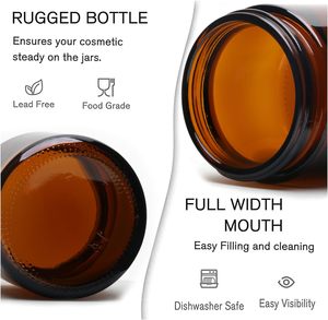 Lujo 100mL 120ml 150ml 200ml 250g 500g Envases cosméticos vacíos con tapa de oro rosa 4oz 8oz Frascos de crema de mantequilla corporal de boca ancha - Product Image 2