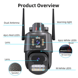 Cámara de Vigilancia Inalámbrica ICSee de Doble Lente 6MP HD, Súper Vista, Visión Nocturna para Exteriores, con Intercomunicador de Voz y Almacenamiento en la Nube - Product Image 5