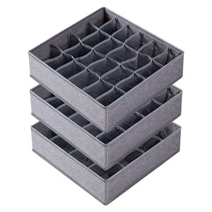 24 Cell Foldable Drawer Organizer Divider Cabinet Closet Organizers and Storage Boxes for Socks Underwear Drawer Organizer