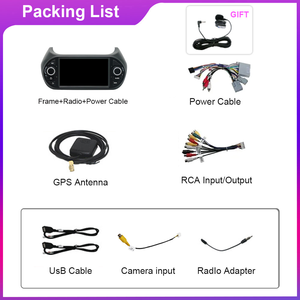 Estéreo de coche Android de 7 pulgadas para <span class=keywords><strong>Fiat</strong></span> <span class=keywords><strong>Fiorino</strong></span> <span class=keywords><strong>2008</strong></span> 2017 Auto CarPlay GPS Bluetooth pantalla táctil - Product Image 2