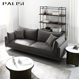 Sofá Nórdico <span class=keywords><strong>de</strong></span> 3 Plazas con Cojines <span class=keywords><strong>de</strong></span> Tela Elegantes para Sala <span class=keywords><strong>de</strong></span> Estar Minimalista, Muebles <span class=keywords><strong>de</strong></span> Sofá con <span class=keywords><strong>Respaldo</strong></span> <span class=keywords><strong>de</strong></span> Plumas Acogedor - Product Image 5