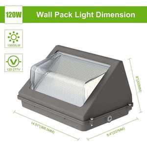 ไฟ LED สำหรับภายนอกอาคาร 120W พร้อมโฟโตเซลล์ เปิด-ปิดอัตโนมัติ ได้รับมาตรฐาน ETL ความสว่าง 5000K 15600LM ระดับการป้องกัน IP65 ฝาครอบกระจกกันน้ำ - Product Image 2