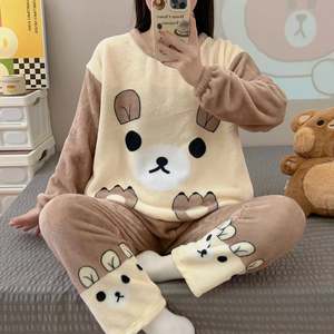 Set di abbigliamento per la casa da <span class=keywords><strong>donna</strong></span> carino cartone animato Multi-Pattern pantaloni a maniche lunghe <span class=keywords><strong>pigiama</strong></span> fabbrica all'ingrosso primavera <span class=keywords><strong>donna</strong></span> 'abbigliamento da notte Logo anteriore - Product Image 4