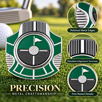 Marqueur de balle de golf magnétique en gros avec marqueur central en fer amovible de 25 mm pour les acheteurs d'accessoires de golf