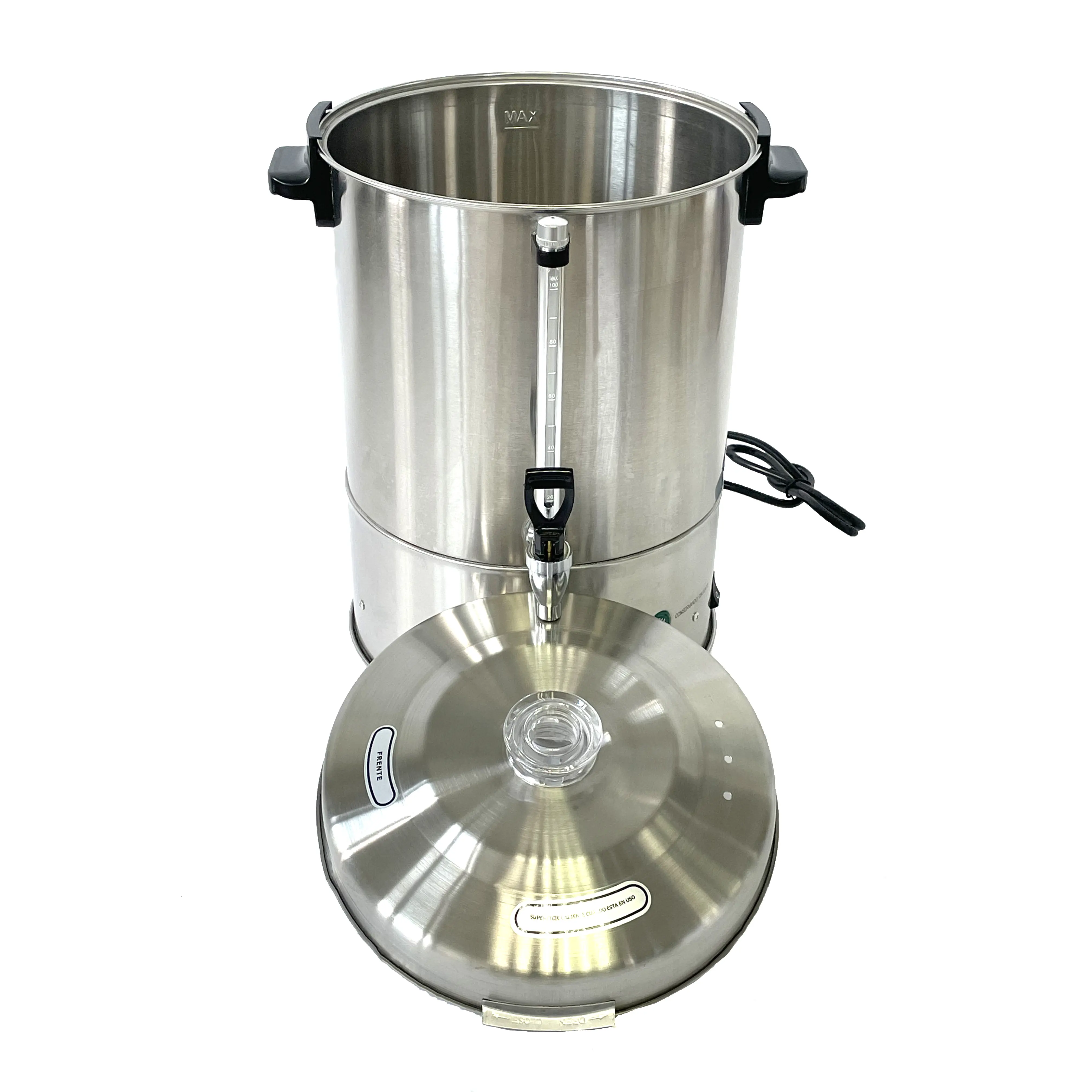 Caldera de agua eléctrica de acero inoxidable Shabbat de 20L y urna de café con función de mantener el calor