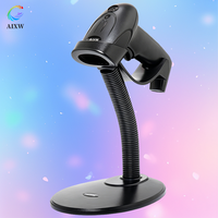 Pemindai kode batang pemeriksa Harga AIXW, RS232 USB Virtual COM 1D, pemindai kode batang baca berinti dengan cepat