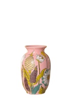 Cadre antique ornements de salon nouveau Style chinois coloré Relief Vase pleine glaçure hydroponique Arrangement de fleurs en céramique