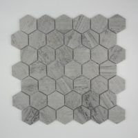 Carreaux de mosaïque hexagonale en marbre de 10 mm, style moderne et écologique, pour murs et sols intérieurs de cuisine et salle de bain, design graphique