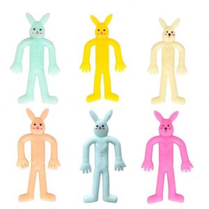 Juguetes antiestrés de conejo elásticos de gel suave TPR con expresiones, novedosos juguetes sensoriales de Pascua, juguete sensorial - Product Image 1