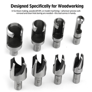 8 件套合成材料石墨孔刀套装 - 木工孔锯套件 导向钻头 硬质合金钻头 - Product Image 6