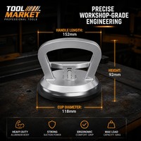 Ventouse manuelle en alliage d'aluminium de qualité industrielle pour l'installation de carreaux de verre et de revêtements de sol