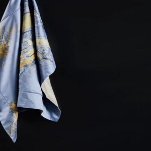 Juego de Ropa de Cama de 4 Piezas de Algodón Egipcio Azul 140S, Funda de Edredón con Estampado Digital, Sábanas Suaves con Patrones Finos, Proveedor de Ropa de Cama - Product Image 6
