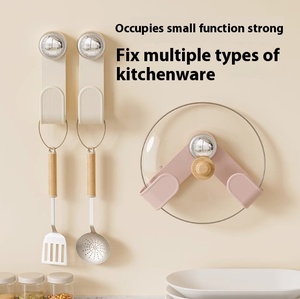 Estante <span class=keywords><strong>de</strong></span> almacenamiento <span class=keywords><strong>de</strong></span> cocina sin taladro montado en la pared, ventosa para crema, soporte giratorio para tapa <span class=keywords><strong>de</strong></span> olla, estante para tabla <span class=keywords><strong>de</strong></span> cortar, soporte para tabla <span class=keywords><strong>de</strong></span> cortar - Product Image 3