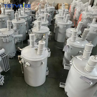 Transformateur de distribution monophasé à bain d'huile à prix compétitif 10 kVA 25 kVA 50 kVA avec fréquences 50 Hz et 60 Hz