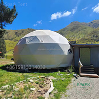 Dôme de tente en verre PVC à prix avantageux, tente de glamping pour hôtel en plein air