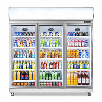 Réfrigérateur de boissons pour merchandising, 5 niveaux, en verre, élégant, en aluminium, pour supermarché, vente en gros |   FCV12-250