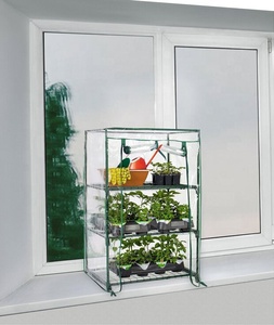 เรือนเพาะชำพลาสติก PVC แบบพับได้ 3 ชั้น HUGELEAF ขนาดเล็ก พกพาสะดวก พร้อมผ้าคลุม ประกอบง่าย เป็นมิตรกับสิ่งแวดล้อม - Product Image 6