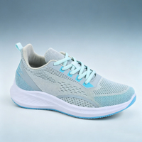 Chaussures de sport décontractées légères et respirantes en maille, bleu clair, pour jeunes femmes, idéales pour la course et la marche – Prix usine