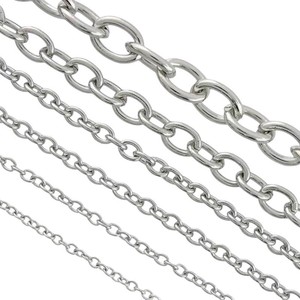 Stainless Steel <b>Cross</b> <b>Chain</b> Jewelry Findings 1.2mm 1.5mm 2.0mm 2.5mm 3mm For DIY Necklace Bracelet Making - Product Image 5