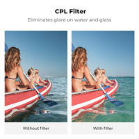 Filtro CPL/Difusión Negra 1/4 de K&F Concept, Compatible con DJI Osmo Nano, Filtro de Efecto Cinematográfico con 28 Capas Multicapa
