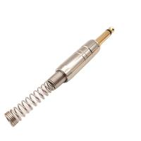 YYTCG/OEM TCG-65-GT Prise jack mono TS 6,35 mm 2 pôles Stéréo 1/4 pouce Connecteur mâle à souder Métal plaqué or pour guitare