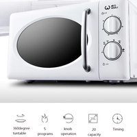 Mini fours à micro-ondes multifonctions 20L Pièces détachées électriques sans plastique Minuterie numérique Contrôle de la cuisine