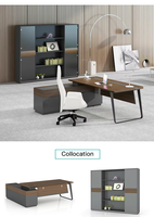 Bureau de direction moderne et minimaliste en bois de luxe avec design convertible et extensible, personnalisable pour les commandes en gros