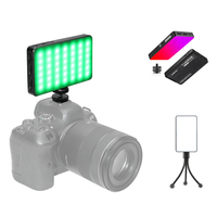 T140RGB lampu fotografi foto saku Mini lampu Video Led isi ulang cahaya portabel untuk kamera siaran langsung Vlog
