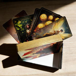 Baraja de <span class=keywords><strong>Cartas</strong></span> con Bordes Dorados Personalizados, Impresión de <span class=keywords><strong>Cartas</strong></span> de Tarot y Oráculo, Papel de Oráculo de <span class=keywords><strong>Amor</strong></span> de 350 g/m², <span class=keywords><strong>Cartas</strong></span> de Tarot de Afirmación con Guía - Product Image 4