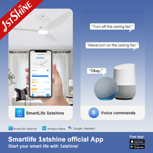 Ventilatore da soffitto bianco a 6 velocità da soffitto moderno con luce - Product Image 6