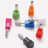 Mèches à ongles en gros, tête de meulage, carbure de tungstène, diamant, forets coniques, cuticules, forets à ongles