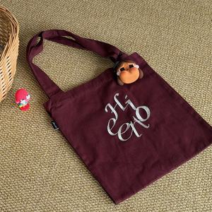 Sac de plage haut de gamme bleu personnalisé pour femme, sac à main à bandoulière en tissu de velours côtelé avec étiquette/logo brodé, sac de courses - Product Image 3