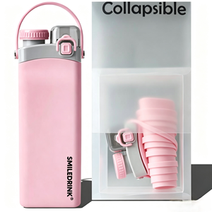 New and unique double-<b>cover</b> water-proof foldable high-<b>temperature</b> resistant food-grade silicone sports kettle water cup - Product Image 5