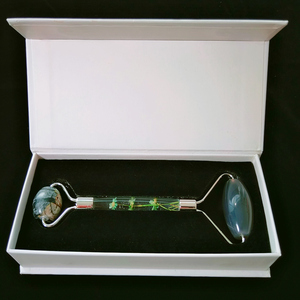 Rouleau de massage facial Huiying pour le visage et le corps, poignée en forme de fleur, rouleau en jaspe <span class=keywords><strong>Picasso</strong></span>, <span class=keywords><strong>prix</strong></span> de gros - Product Image 6