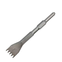 Ciseau à rainurer à tige hexagonale de 17 mm pour le dégrossissage du mortier et le dépose de briques, avec manche en acier, pour travaux de maçonnerie