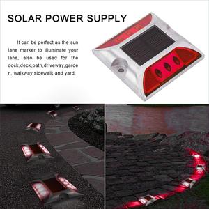Luces Solares para Jardín y Camino, Cuadradas, Reflectantes, Impermeables IP68, con LED RGB Blanco Cálido, Batería, Panel Solar de Aluminio, Tipo Ojo de Gato - Product Image 3