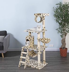 Bán Buôn Sang Trọng Lớn Mèo Cây Tháp Nhà Sang Trọng Động Vật Vật Nuôi Đồ Chơi Với Mèo Scratcher Vật Liệu Gỗ Leo Tính Năng - Product Image 3