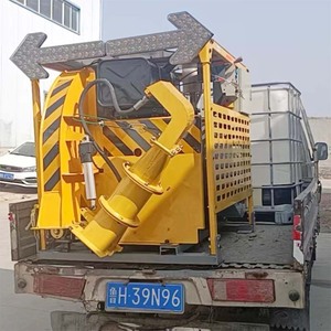 Soplador de nieve eléctrico plegable con brazo articulado para limpieza de carreteras, color amarillo - Product Image 1