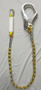 Cordino di Sicurezza con Gancio <span class=keywords><strong>in</strong></span> Poliestere per Lavori <span class=keywords><strong>in</strong></span> Quota, 2 Anelli a D, Resistenza alla Rottura 32KN - Product Image 3