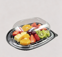 Boîte d'emballage personnalisée jetable anti-buée en plastique PET de qualité alimentaire, étanche, pour poulet rôti et pain