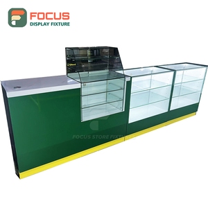 ตู้โชว์กระจกแบบกำหนดเองสำหรับร้านขายอุปกรณ์สูบบุหรี่ ตู้โชว์ไม้พร้อมไฟ LED สำหรับร้านขายยาสูบ - Product Image 4