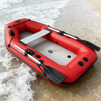 Bateau de pêche gonflable pliable Hailebao en PVC, stable, à fond rigide et épaissi, capacité 2 personnes, pour la dérive