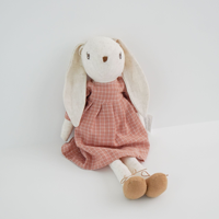 Peluche lapin brodée super douce avec accessoire jupe mignonne pour bébés et enfants, cadeau d'anniversaire