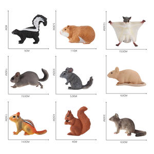 Lelewu iluminación <span class=keywords><strong>animal</strong></span> salvaje modelo conejillo de indias ratón topo ardilla PVC decoración de mano sólida - Product Image 5